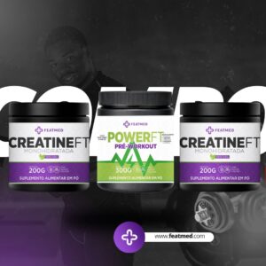 Combo + Energia 1 Creatina 1 Pré-treino ganhe 1 Creatina